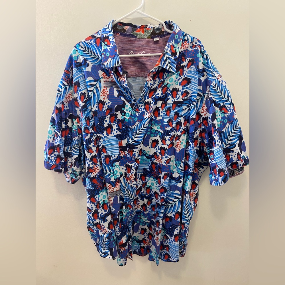 Big and Tall Robert Graham 4XL Tall Navy Abstract